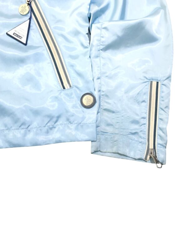 SS01/02 Moncler Light Blue Satin Bomber windbreaker Jacket
